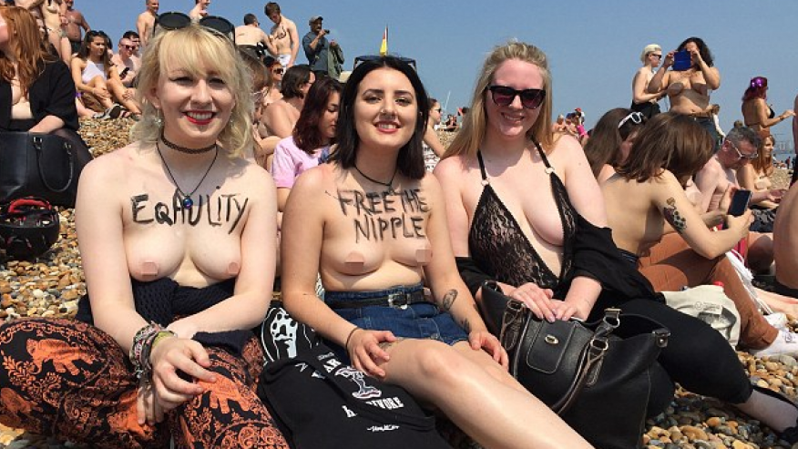 Topless protest free nipple girls