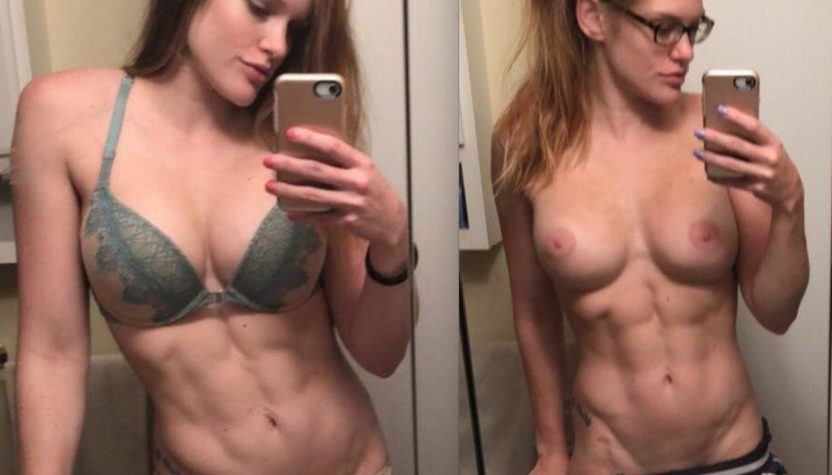 Naked fitness girl Athletic Hot