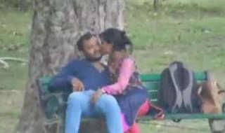 Indian park kiss