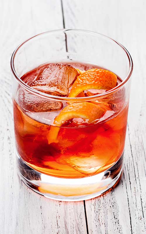 Peacock reccomend Bourbon old fashioned cocktail