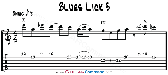 best of Blues lick note 4
