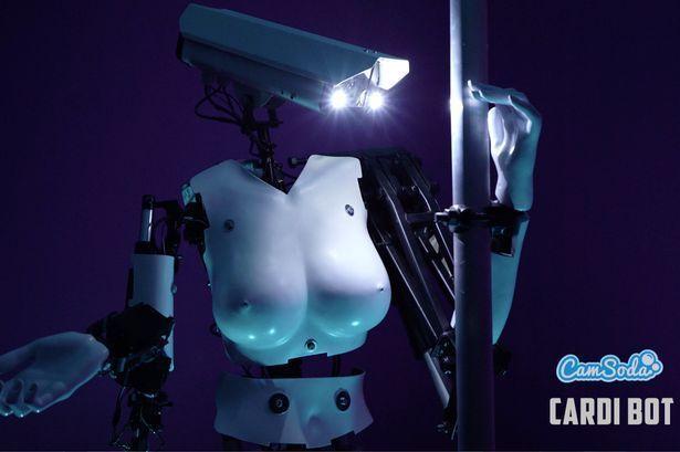 Robot woman animation nude