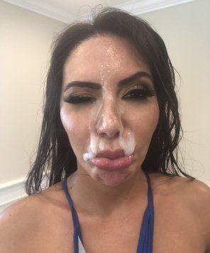 Lela star with cum in her nose