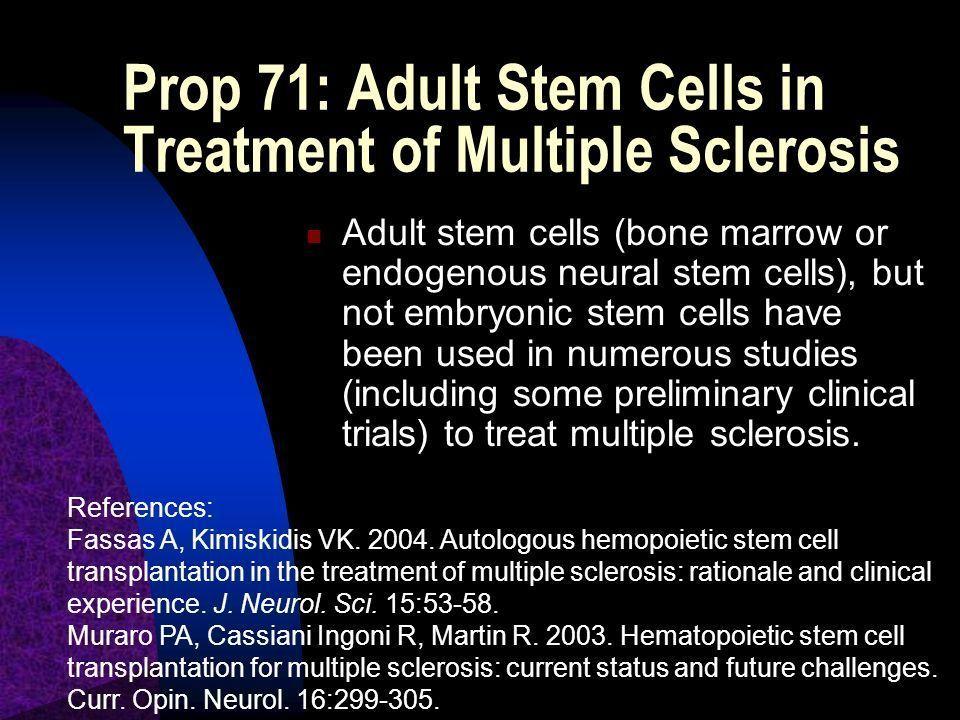 Doppler reccomend Adult stem cell multiple sclerosis