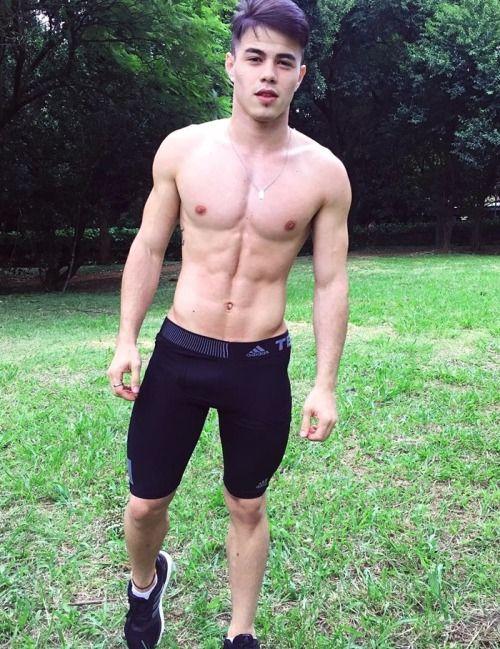Teen male fitness models