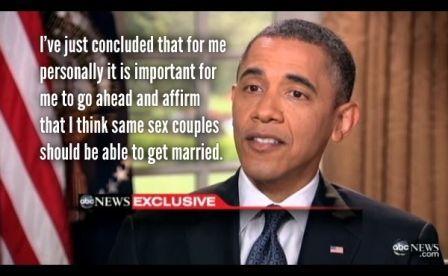 Barrack obamas opinion on gay marrige