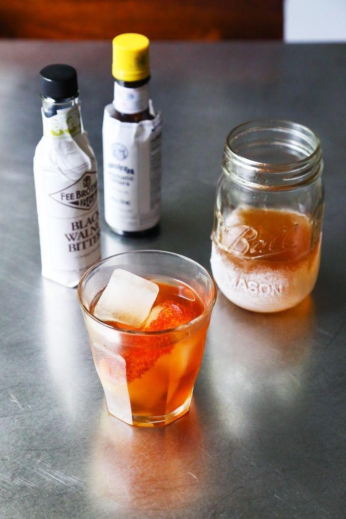 Bourbon old fashioned cocktail