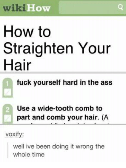 Hoe to straighten a dick