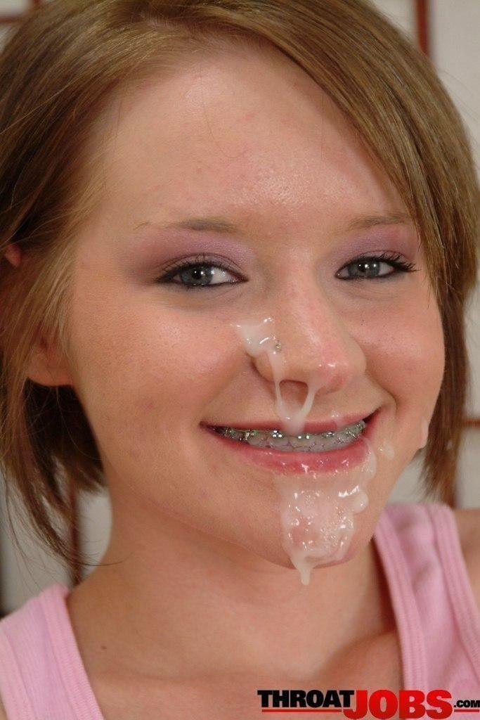 Slutty girl receives a nice facial