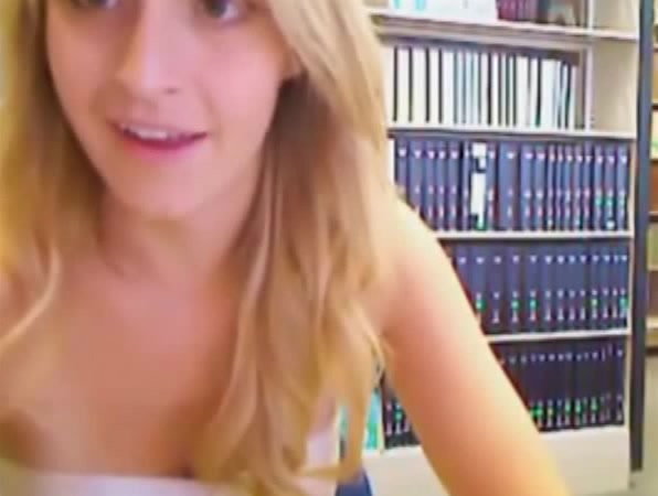 Library girl masturbation